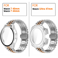 Dây đeo đồng hồ bằng thép không gỉ cho Samsung Galaxy Watch 8 Classic 46mm Watch 8 7 40mm 44mm Vỏ PC