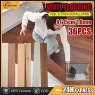 [BOX] 54sqft/36pcs vinyl flooring Mat Stickers Waterproof Self Adhesive PVC Wooden Vinyl Plank Tiles