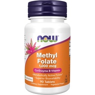 NOW Foods Supplements, Methyl Folate 1,000 mcg, Metabolically Active Folate*, Co-Enzyme B Vitamin, 9