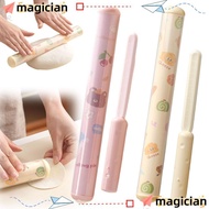 MAGICIAN Baking Bread Pastry Roller, Non-Stick Plastic Rolling Pin,  Multifunctional 2in1 Cookie Can