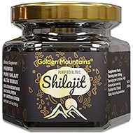Pure Authentic Siberian Altai "Golden Mountains" Shilajit Resin Mumijo 100g - Measuring Spoon - Quality and Safety Certificate in Each Box