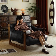 Single-person sofa chair  Jersey Island living room home use  antique-style leather sofa furniture  