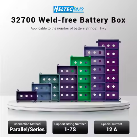 DIY Battery Case/32700 Weld-free Battery Box/Holder Pure Copper 12A High Current Lithium Battery in 