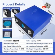 CATL 3.2V280ah ลิเธียม แบตเตอรี่ลิเธียมเหล็กฟอสเฟตเดี่ยวขนาดใหญ่ LiFePO4 12v 280ah รับประกัน5 ป【COD】