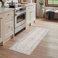GENIMO 2x5 Hallway Runner Rug Non Slip, Machine Washable Runners Low Pile Lightweight Carpet Runner 