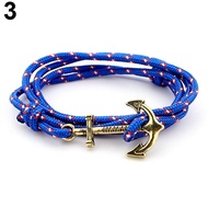 Men's Rope Wristband Anchor Charms celet