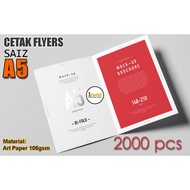Print A5 2000 Helai Flyers Lipat Tengah