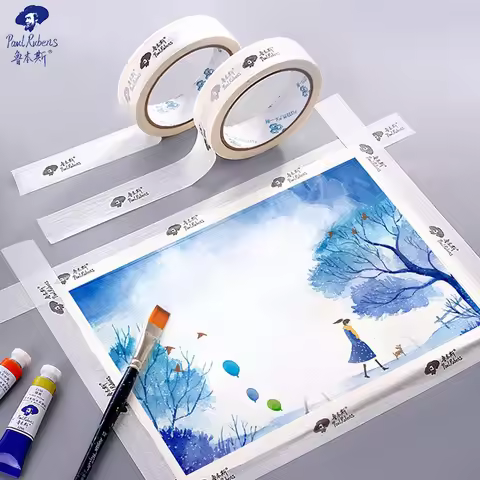 Paul Rubens 2.5cm *20m Professional Sketch Gouache Watercolor Masking Tape Decorative Adhesive Tapes