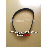 Timing Belt HTD3M gear 133 L 399 mm Close loop Width 10mm HTD 3m 399mm 133T 1 Pcs