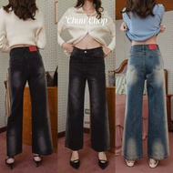 chuuchop(C8900)Ditto fade jeans กางเกงยีนส์สีเฟดข้าง