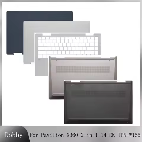 For Pavilion X360 2-in-1 14-EK TPN-W155 LCD Rear Lid Back Cover Palmrest Upper Bottom Case Shell Sil