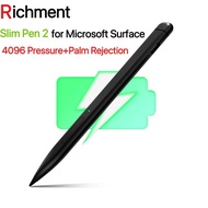 Slim Pen 2 for Microsoft Surface 4096 Pressure with Palm Rejection Stylus Pen S Pen For Surface Pro/Go/Book/Laptop/Studi