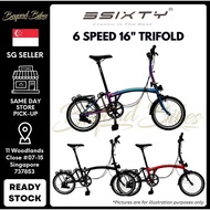 3Sixty 6-Speed M-Bar 16 Inch Tri-fold Foldable Bike