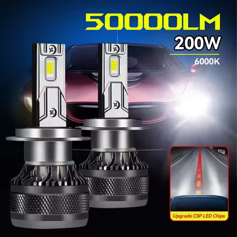 High power H1 H8 H11 H7 H4 LED Headlight Bulb LED Lights 50000LM 200W Auto LED Lamp Turbo Car Fog Li
