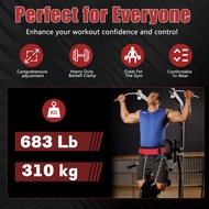 2-In-1 Dip Belt & Lifting Belt  Double-Layer Weight Belts For Pull Ups Powerlifting Gym Belt For Wei