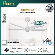 DEKA FIERO Fan FIERO FREYA 48 Inch 5 Blades 24 Speed DC Motor With Remote Control Ceiling Fan Kipas