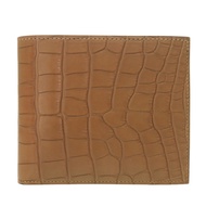 全新未使用愛馬仕 MC2 Copernicus 鱷魚皮霧面金雙折皮夾，ブラウン， 1383，B 印記（2023 年製造）[二手] 愛馬仕