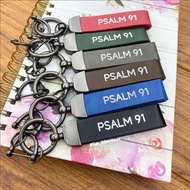 Faith Metal Keychain Psalm 91 keychain for car Keys motor keys