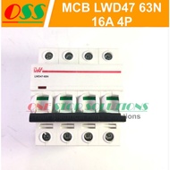 CIRCUIT BREAKER MCB AC LWD47-63N 4P 16A