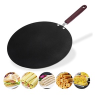 [tenlzsp0bc] Nonstick Dosa TAVA Fry Frying Pan 30cm Chapati Roti Bread Maker Flat Skillet