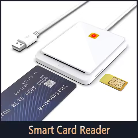 USB 2.0 Smart Card Reader Support Hot Swap Memory for ID Bank SIM CAC ID Card Cloner Connector Adapt
