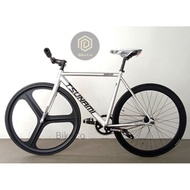 TSUNAMI SMN-100 TRISPOKE Fixie | Fixed Gear Bicycle Silver