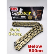 RK Gold Chain 520 KLO2 O-Ring Oring Emas 520KRO2 - 120L 100% Original Below 500cc Motorcycle Rantai 