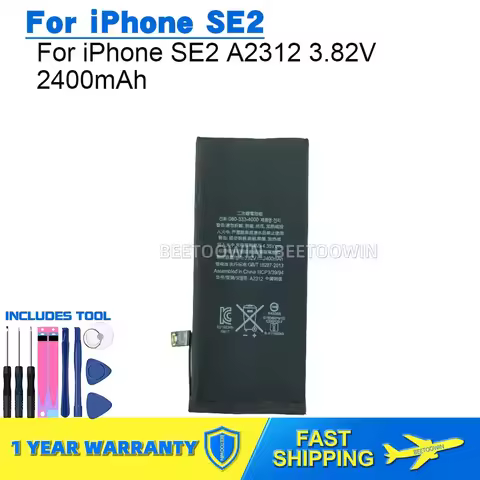 For iPhone SE2 A2312 3.82V 2400mAh Replacement Phone Battery
