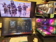 電腦華碩玻璃盒-AMD7800X+MSI GeForce RTX 5080(16Vram)+64ram+1T三星ssd