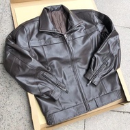 02 Year Brown Spring Autumn Winter Aviation Flight Leather Jacket Top Cycling Bike Jacket Outdoor Wi