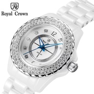 Royal Crown นาฬิกาข้อมือสำหรับผู้หญิง สำหรับสุภาพสตรี แบรนด์เนมของแท้ 100% มีรับประกัน 1 ปีเต็ม และกันน้ำ 100% ( คุณลูกค้าจะได้รับนาฬิการุ่นและสีตามภาพที่ลงไว้ ) มีกล่อง มีบัตรับประกัน มีของแถมฟรีตามภาพที่ลงไว้ รวมมูลค่ากว่า 700 บาท และมีถุงกระดาษครบเซ็ท