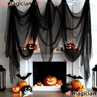 MAGICIAN Halloween Spooky Cloth, Spooky Drape Hang Up Halloween Decor , Fashion Black Halloween Gauz