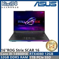 奇異果3C ASUS G634JZR-0033A14900HX-NBLM i9-14900HX/RTX4080/16"