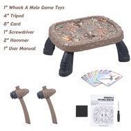 snowph Whack A Mole Game Toys Dual Player 3 Play Mode, 8 Recognizing Animals Cards, Single Paly, Pla