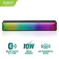 ROBOT RB580 ลำโพงบลูทูธ RGB 4X เบสทรงพลังเพิ่มขึ้น 4เท่า เอฟเฟกต์แสงสีสันสดใส ลําโพงซาวด์บาร์ เชื่