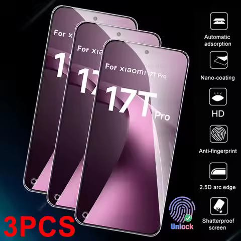 3Pcs Premium Screen Protector For Xiaomi17T Xiaomi 17T Pro 5G Global Tempered Glass Guard Cover on X