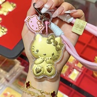 Imitation Gold Foil Keychain Cute Pendant Mobile Phone Chain kt Cartoon KT Pendant Lanyard Bag Girlf