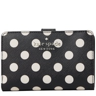 Kate Spade Staci Picture Dot Medium Compact Bifold Wallet in Black Multi