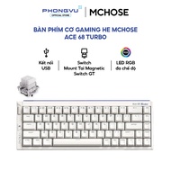 HE MCHOSE Ace 68 Turbo Mount Magnetic Switch GT MC-Ace68Turbo-6 Mechanical Gaming Keyboard (Nova Whi