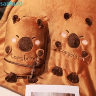 SANFUDD Capybara Flannel Blanket, Oversized Hooded Cape Capybara Blanket, Cartoon 90/165cm Warm Soft