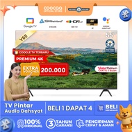 NEW COOCAA TV 50 inch Y65 - GOOGLE TV-4K UHD-Dolby Audio - Eye Care - HDR10 - Find Remote - (COOCAA 