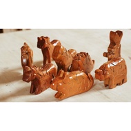 Decorative WOODEN ANIMAL TOY SET