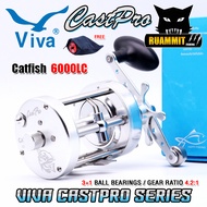 รอกตกปลา รอกทรงกลม NEW VIVA CASTPRO 5000/6000 RC-LC (มีทั้งหมุนซ้ายและหมุนขวา)