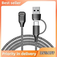 For  Watch Charger 2in1 USB Type C Cable Works Forerunner 245, 255, 955, Venu 2,  8& 7 Series D