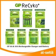 GP RECYKO RECHARGEABLE BATTERY & CHARGER SMART ENERGY AA / AAA 9V / E211 / B631 / M451/ E221 / B423 