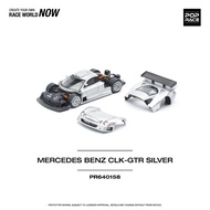 Pop Race 1/64 Mercedes Benz CLK-GTR - Silver