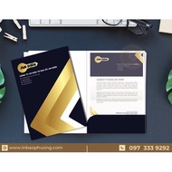 Print 200 Folder price quote clip only 290,000 VND/ C300 paper / Size 22x31x7 cm