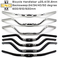 UNO Handlebar Mountain Bike Handlebar Road Bike Handle Bar Swallow Handlebar 25.4/31.8mm M Bar Bike Trekking Bar 600/610/620/640/680/720/740/760/780/800mm Bicycle Handlebar Parts
