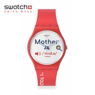 Swatch Gent All About Mom GZ713 Red Silicone Strap Watch