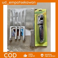 Knife Set Package Contains 5 ORNIUM + Knife Sharpener Kitchen Knife Set/ Wholesale knives